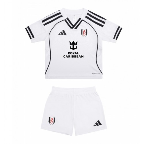 Fulham Fußballbekleidung Heimtrikot Kinder 2025-26 Kurzarm (+ kurze hosen)